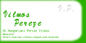 vilmos percze business card